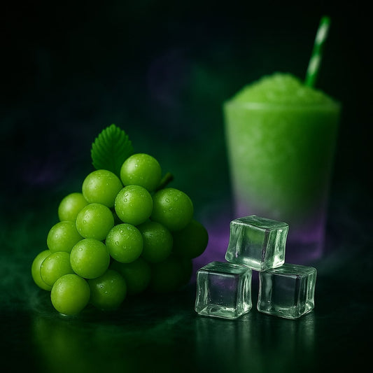 Виноград та прохолодний зелений напій — візуальне натхнення смаку Admiral Vape Grape Slushie