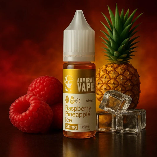 Admiral Raspberry Pineapple — поєднання малини та ананаса з освіжаючим акцентом, формат 15 мл